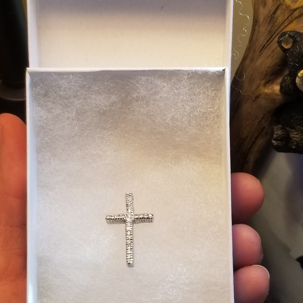 Cross Pendant with sparkling crystals​